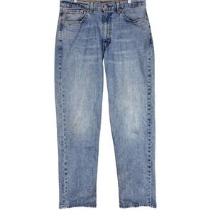 Levis 550 Jeans Mens 36 Light Wash Blue Relaxed Fit Tapered Denim Workwear 36x33